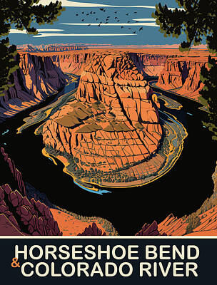 Horseshoe Bend Digital Art