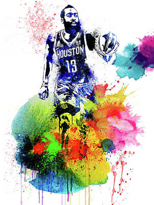 Chris Paul Phoenix Suns Watercolor Strokes Pixel Art 200 Mixed Media by Joe  Hamilton - Fine Art America