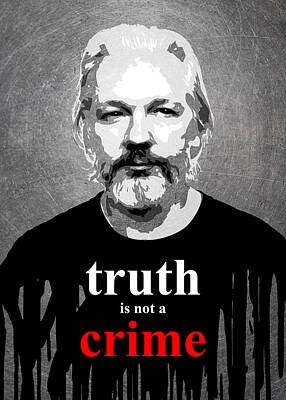  Digital Art - Julian Assange by Andrea Gatti