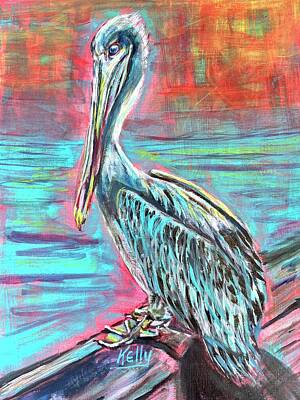  Painting - Key Largo Pelican by Kelly Smith