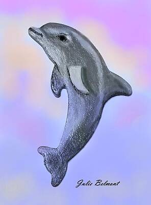  Digital Art - Leaping Dolphin by Julie Belmont