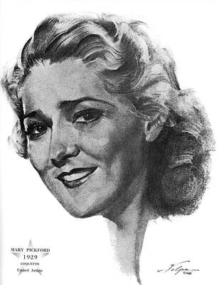 Vintage Art Poster Silver Screen Actress Mary Pickford Print A4 A3 A2 A1 