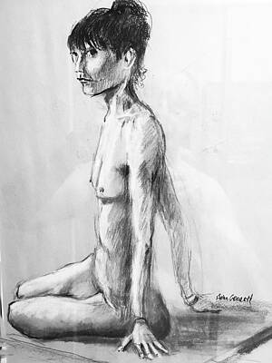  Drawing - Noel by John Genuard