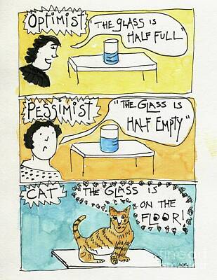  Painting - Optimist Pessimist by Andrea Rubinstein