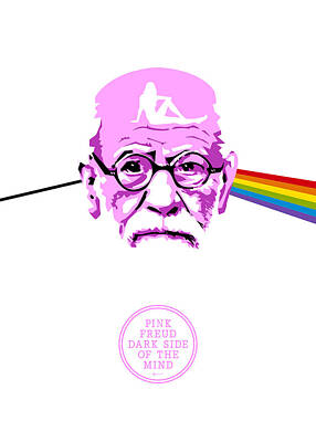  Digital Art - Pink Freud white png by Andrea Gatti