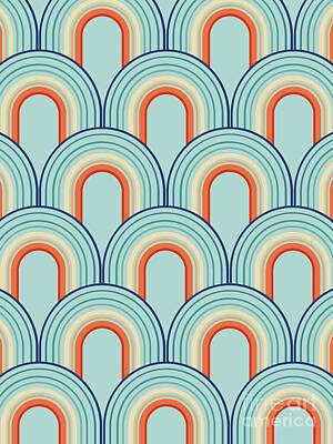 Red And Blue Pattern Digital Art