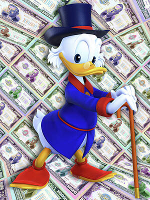CANVAS Disney Scrooge McDuck-116,Home Decor HD Art Print POSTER 