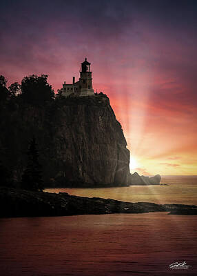  Photograph - Split Rock Sunburst by Joe Polecheck