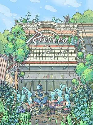  Digital Art - The Riviera Theatre by EvanArt - Evan Miller