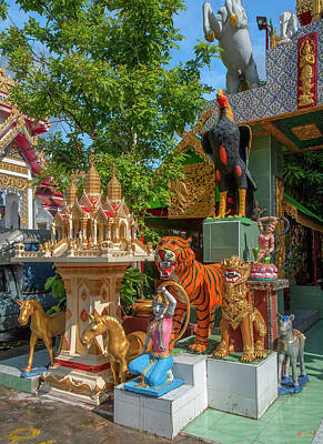  Photograph - Wat Khunchan Spirit House and Wihan of the White Jade Monk Guardians DTHB2462 by Gerry Gantt