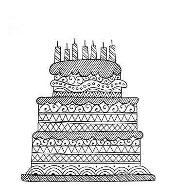 Cake Birthday Drawing