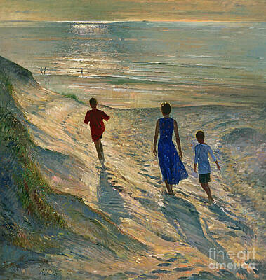 Walk On The Beach Art Prints