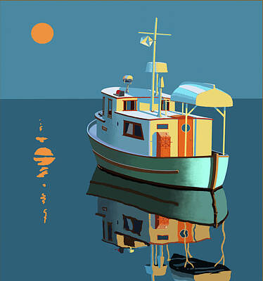 Boating Digital Art Original Artwork