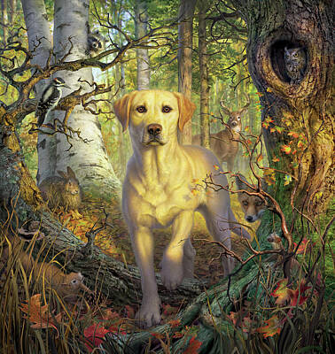 Yellow Labrador Digital Art