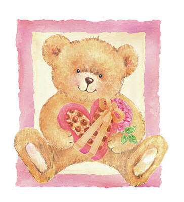 Teddy Bear Painting 3 Art Print