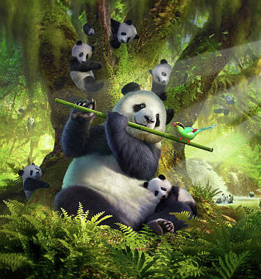 Panda Bear Digital Art