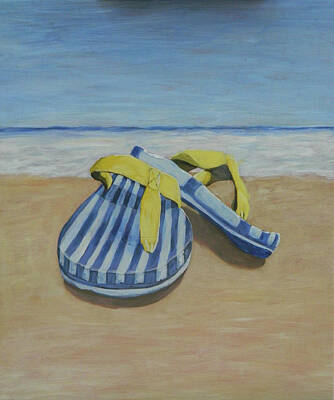  Painting - On the Beach by John Pendarvis