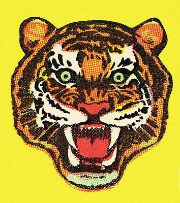 Tiger Cartoon Art - Fine Art America