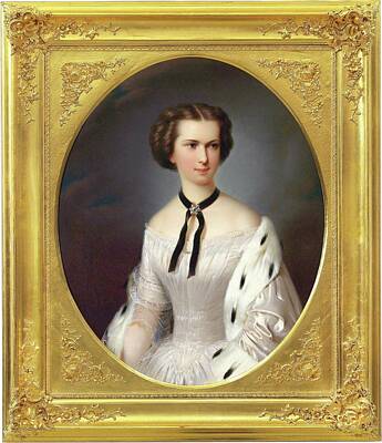 Antique Print 1854 ELISABETH Her Imperial Majesty The Empress of Austria 