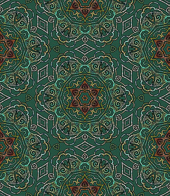  Digital Art - Village Green Mandala by Sarajane Helm