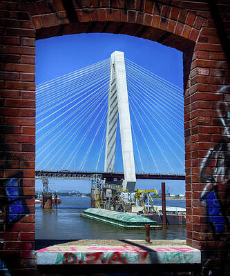  Photograph - Brick Frames a St. Louis Bridge by Brian Brandt