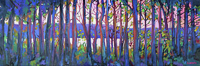  Painting - Beatton Park Sunset by Alison Newth