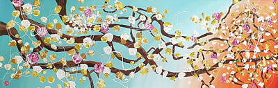  Painting - Oriental Cherry Blossom by Martin Bush