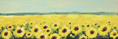  Painting - Sunflower Field by Terri Einer