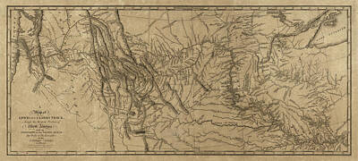 South Dakota Map Art Prints