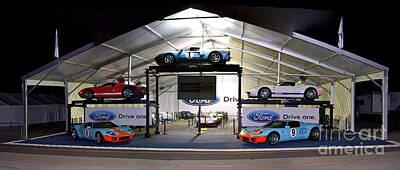  Photograph - Historic Ford GT40 display LeMans winning cars by Pete Klinger