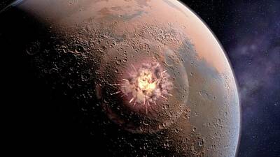 Mars Exploding Art