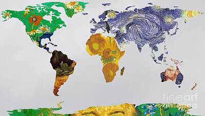 Designs Similar to World Map Van Gogh 3