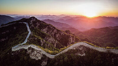  Photograph - Great Wall Sunset by DLP Squared Photography