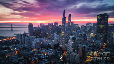  Photograph - San Francisco Skyline at Sunrise by Heyengel