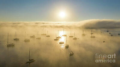  Photograph - Foggy Sunrise on Connecticut River in Essex CT by Petr Hejl