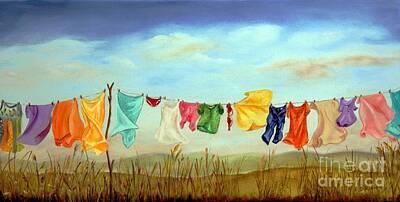 Clothes Line Original Artwork