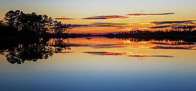 Photograph - Sunset at Cedar Point NC by Bob Decker