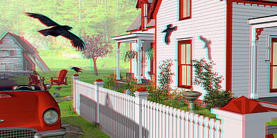  Digital Art - DownEast AM 3D Anaglyph by Peter J Sucy