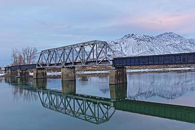  Photograph - Bridge Over Tranquil Waters in Kamloops British Columbia by Steve Boyko