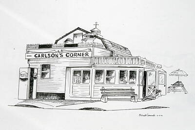 Carlsons Corner Drawings Art Prints