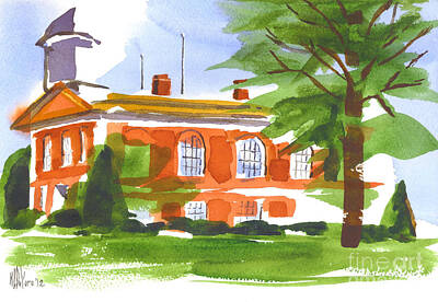 Courthouse On A Summers Evening Paintings