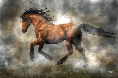 Horse In Action Digital Art
