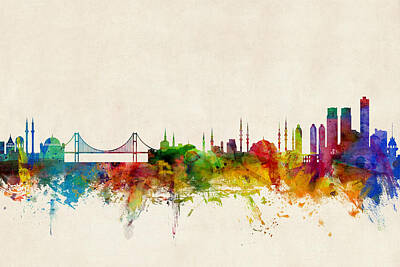 Istanbul Skyline Digital Art