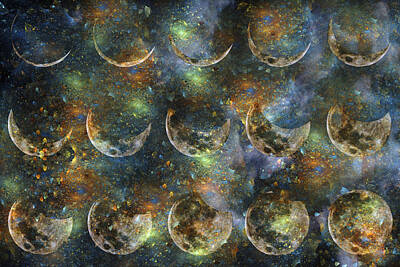 Gibbous Moon Digital Art