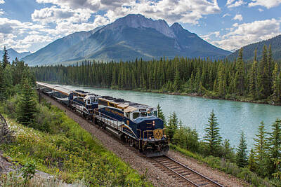  Photograph - Rocky Mountaineer at Muleshoe on the Bow River by Steve Boyko
