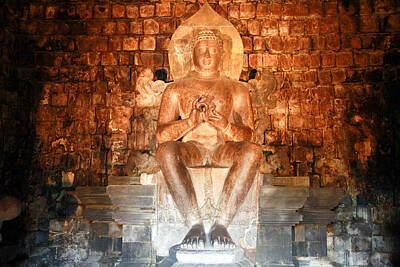  Photograph - Sitting Buddha at Prambanan Temple In Java by Keith Thomson