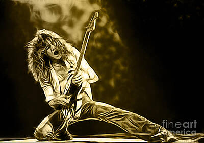 Eddie Van Halen Original Mixed Media