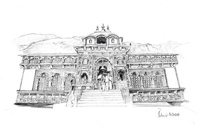 How To Draw Badrinath Temple Step By Step Drawing  Badrinath Temple  Tutorial  YouTube