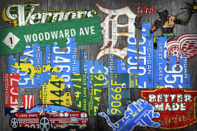 Motor City Mixed Media Art Prints