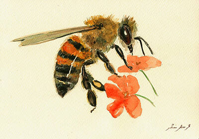 Designs Similar to Honey bee watercolor painting